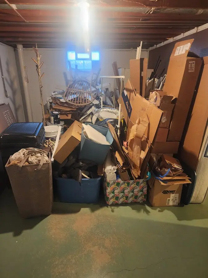 Roll-off dumpster container at job site for 20 Yard Dumpster Rental in Vado